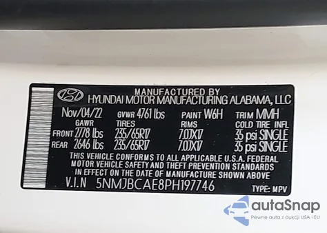 2023 Hyundai Tucson Sel from USA, damaged, VIN 5NMJBCAE8PH197746